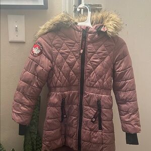Canada Goose Mauve Quilted Jacket with Fur Trim